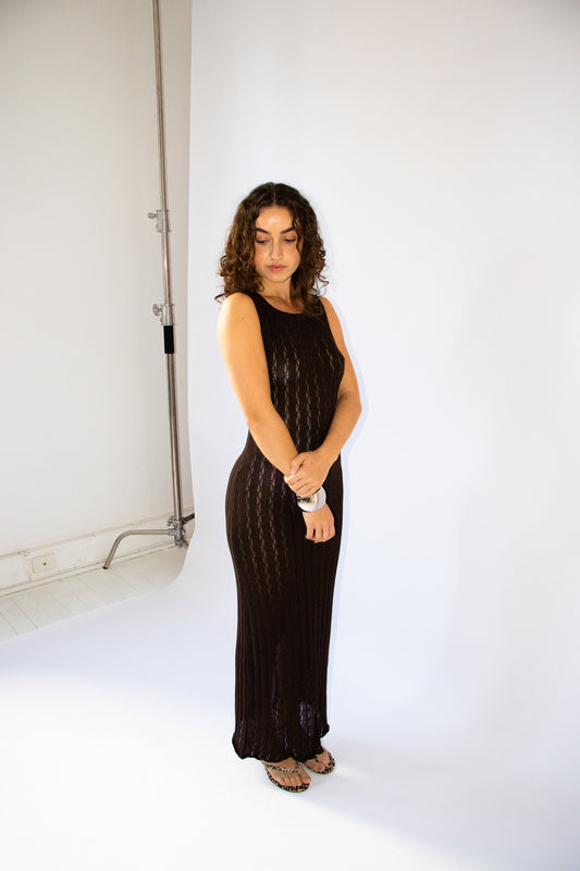 Maya Knit Maxi Dress ~ Coconut