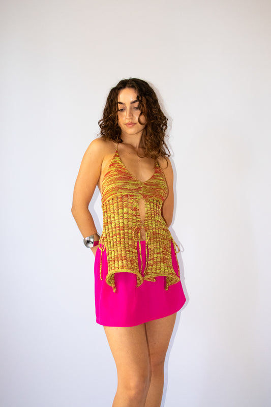 Penelope Knit Top ~ Pitaya
