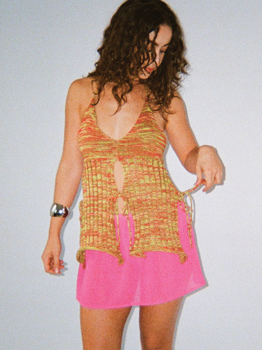 Penelope Knit Top ~ Pitaya