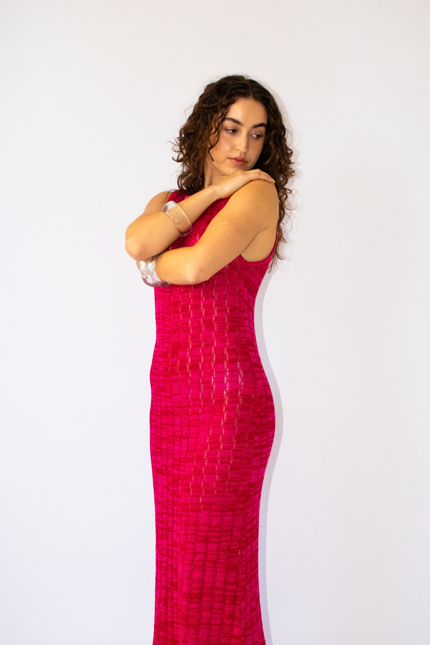 Maya Knit Maxi Dress ~ Hibiscus