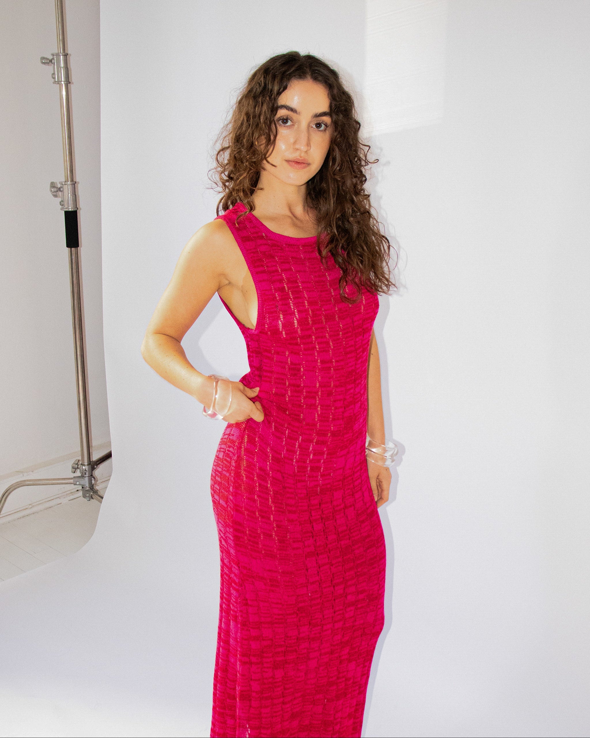 Maya Knit Maxi Dress | Hibiscus