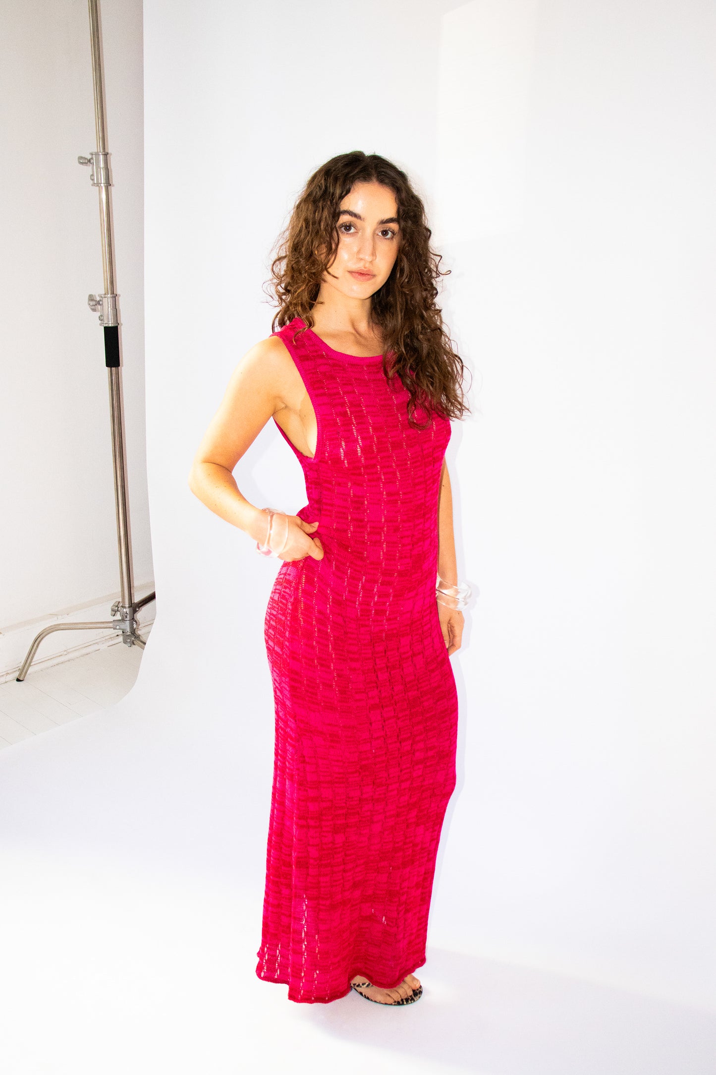 Maya Knit Maxi Dress ~ Hibiscus