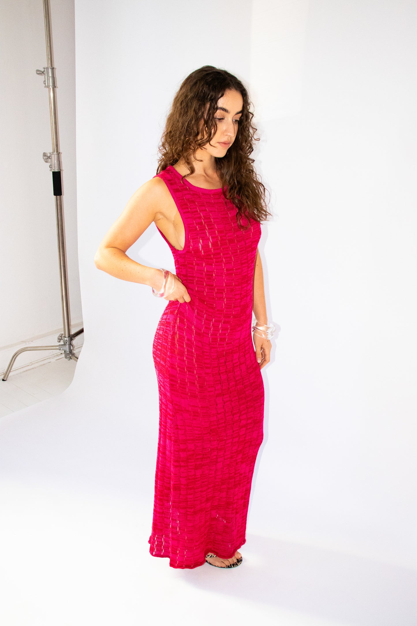 Maya Knit Maxi Dress ~ Hibiscus