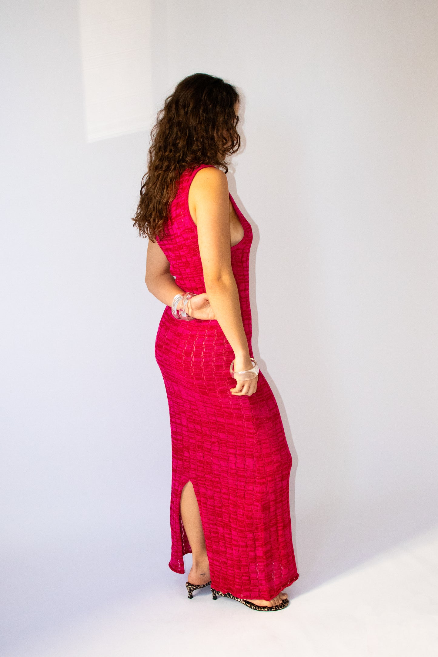 Maya Knit Maxi Dress ~ Hibiscus